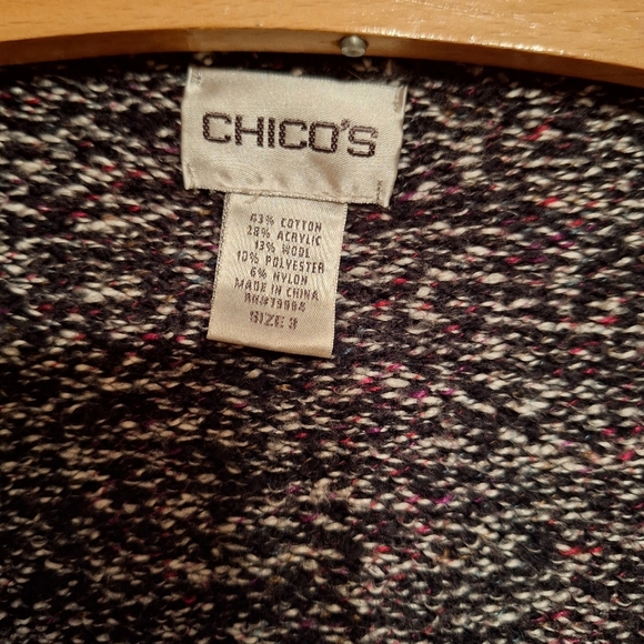 Chicos Chunky Knit Cardigan Sweater Plus Size Ladies 3 Comfy Weekends Preppy - Picture 4 of 4